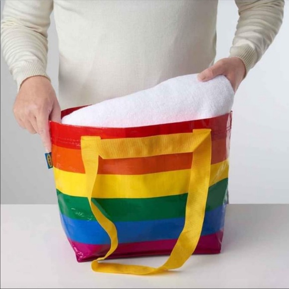 FREE w/ purchase NWT IKEA rainbow pride tote bag - Picture 2 of 7